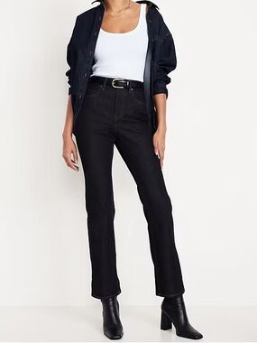 {Old Navy} "Extra High Rise Baby Bootcut" Short Dark Blue Stretch Denim Jeans